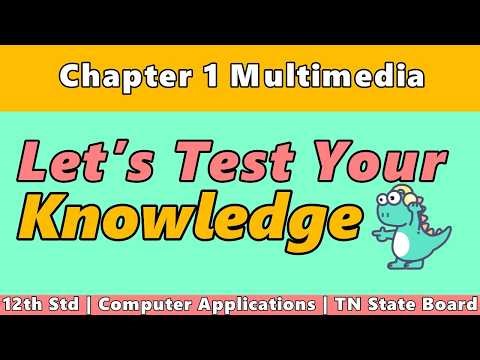 Chapter 1 Multimedia | 12th Std TN State Board Computer Applications MCQ | Self Test