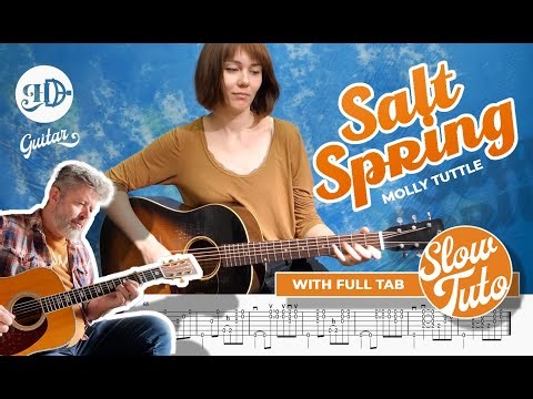 🎸 Hugh D Guitar – Salt Spring (Molly Tuttle) 🟧 SLOW TUTO + Full free TAB