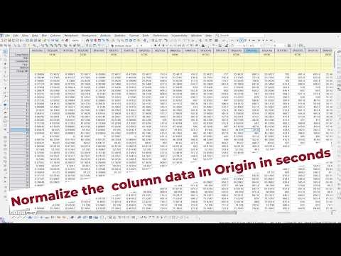 Origin Tutorial: Normalize column Data in Seconds