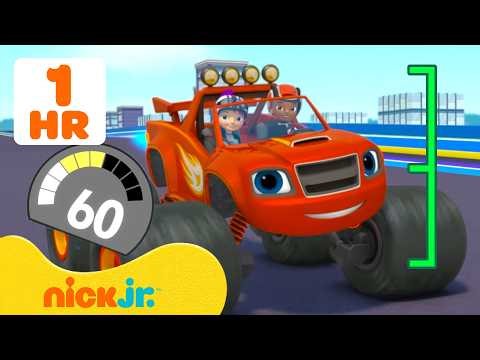 Blaze Learns to Measure SPEED Using STEM! ⚙️ | 1 Hour Compilation | Blaze and the Monster Machines