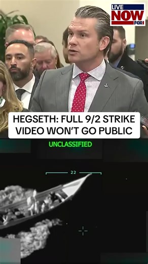 Sec. Pete Hegseth confirmed Tuesday that he will not release a full, unedited video of the controversial Sept. 2 boat strike on alleged drug runners to the public. #news