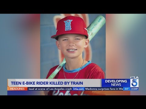 Teen e-bike rider killed by train in Simi Valley