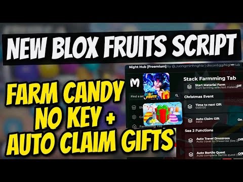 [🌐🎁 ] BLOX FRUITS SCRIPT *NO KEY* (Roblox) | Auto Candy & Gifts | Control Rework + Holiday Update 29