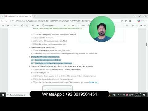 Word 2021 In Practice - Ch 1 Guided Project 1-2 | word 2021 In Practice - Ch 1 Guided Project 1-2