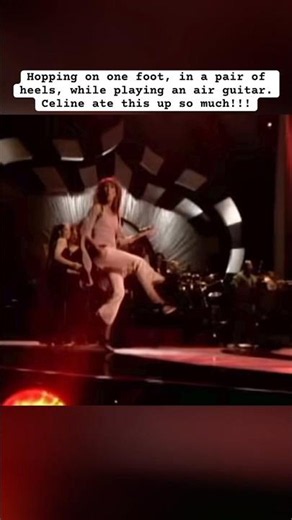 Celine Dion hopping on one foot in a pair of heels then serving vocals #celinedion #vocals