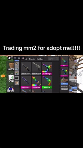 Trading MM2 Items for Adopt Me Pets
