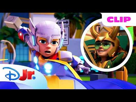 Thor and Loki Hit the Road! 🚗 | Marvel's Iron Man and his Awesome Friends | Disney Jr.