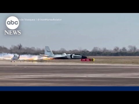 Investigation underway after NASA jet's fiery hard landing in Texas