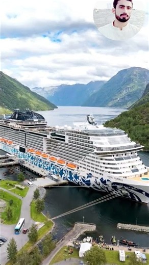 MSC Euribia docked in Hellesylt, Norway 🛳️✨🇳🇴