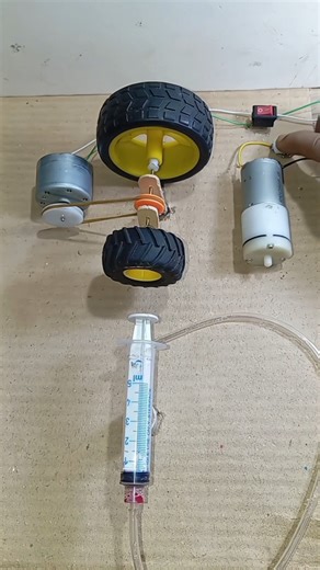 How a Pneumatic brake work on flywheel tyres #dcmotor #tech #short