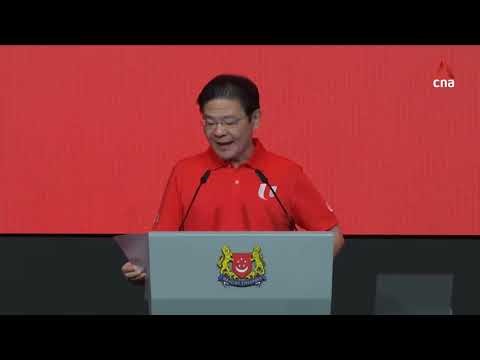 Singapore Lawrence Wong chokes up with emotion as he delivers May Day Rally speech