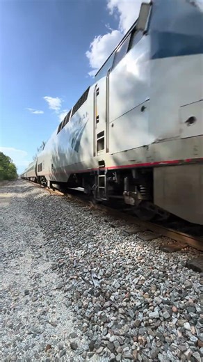 Amtrak Silver Meteor Approaching at High Speed
