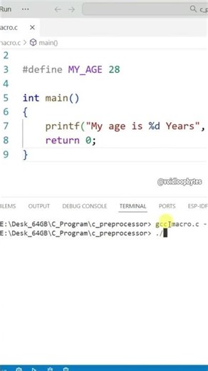 1 #define Preprocessor Directive #shorts #voidloopBytes