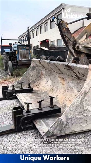 Loader Attachment: Installing Clamp-On Fork Extensions to Bucket