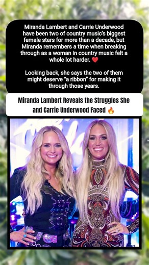 Miranda Lambert Reveals the Struggles She and Carrie Underwood Faced🔥 #celebrity #hollywood #shorts
