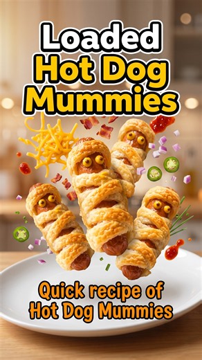 Hot Dog Mummies Recipe | Fun Halloween Snack 🎃