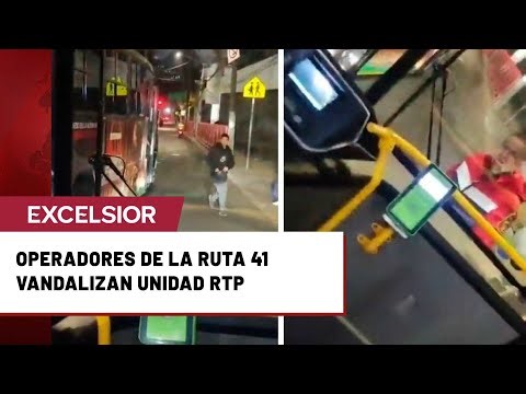 Chofer de la Ruta 41 amenaza a conductor de RTP en CDMX