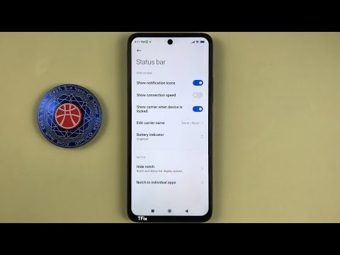 How to enable/disable notification icons in the status bar on Xiaomi Redmi 12 Android 13