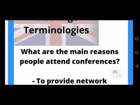 Lesson 67 - Business English Vocabulary - Conferences and Meetings III