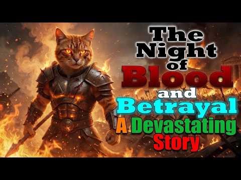 Achilles Cat: Night of Blood & Betrayal | Epic 3D Cat vs Wolf Battle Animation #3DAnimation