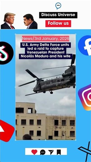 U.S. Army Delta Force units led a raid to capture Venezuelan President | DISCUSS
