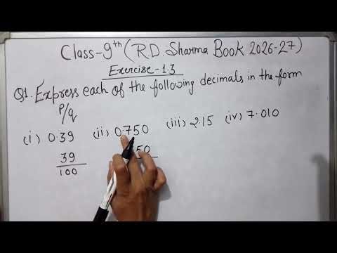 RD Sharma Solutions class 9th maths Chapter 1 Number System Exercise 1.3 Q1 session 2026-27