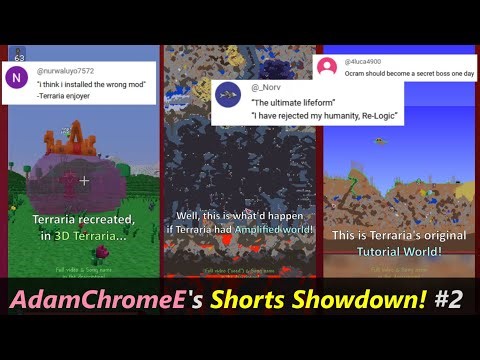 You can have 3D Terraria in Amplified Tutorial world..? ─ AdamChromeE's Shorts Showdown #2
