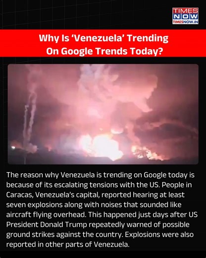 Why is the South American nation, Venezuela, trending on Google Trends today, January 03? What is its link with the US? Read! #USVenezuela #USVenezuelaTensions #TimesNow | TIMES NOW