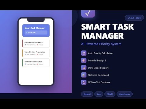 Smart Task Manager - AI-Powered Android App | Free & Open Source