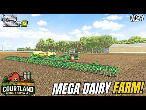I BOUGHT THE BIGGEST PLANTER IN THE WORLD! NEW ROW CROP SYSTEM PLANTING! | Courtland, MN | FS25 #21