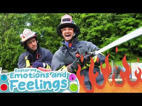 Be Brave Like a Firefighter! Firetruck Song with Blippi | Feelings & Bravery for Kids
