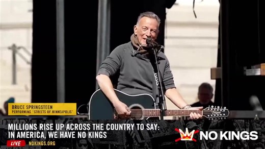 Bruce Springsteen performs anti-ICE song at 'No Kings' protest