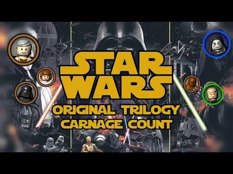Star Wars Original Trilogy Carnage Count but every death plays their Lego Death Sound (Remastered)