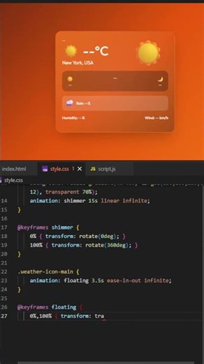 Build a Stunning Weather App - Free API #tailwindcss