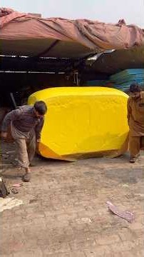 How Giant Yellow Foam Blocks Are Made | Yellow Foam Manufacturing Process