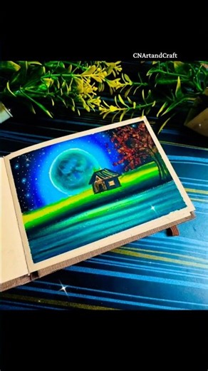 Beautiful Landscape art for beginners✨ Easy Drawing for beginner #oilpastel #art #short #landscape