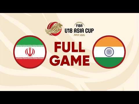 Iran v India | Full Basketball Game | FIBA U18 Asia Cup 2026 | Qualification to Quarter-Finals