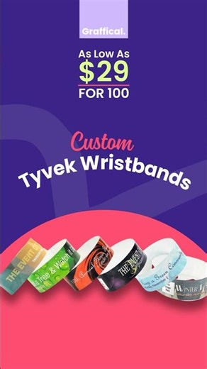Custom Tyvek wristbands for festivals and conferences! #wristbands #musicfestival #merch #giveaways