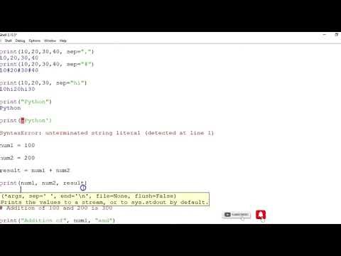 Python Class| Printing function in Python| Lecture 14