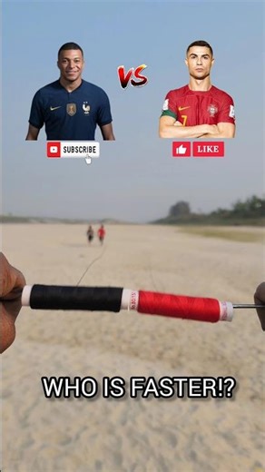 WHO IS FASTER!? ⚡️ Ronaldo vs Mbappe #shorts #ronaldo #mbappe #youtube #viral #trending #video