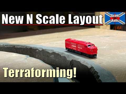 New N Scale Layout - Track Plan And Ground Work Inclines