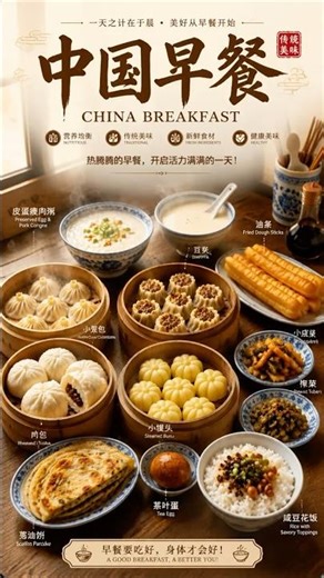 Traditional Chinese Breakfast 🇨🇳 | Mantou, Baozi, Congee & Soy Milk Morning Feast