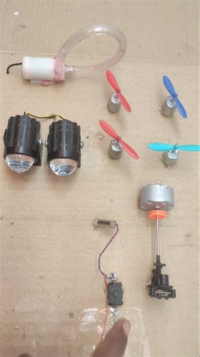 4 Drone Motors + Double Fog Lights + Water Pump Powered Using Brushless Motor & Tyre DC Motor 🚀⚡