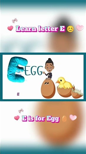 Letter E Phonics Fun: Egg & Elephant! 🥚🐘 #shorts
