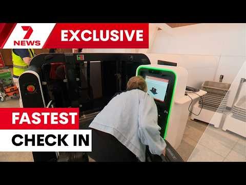 Sydney Airport unveils world's fastest bag drop | 7NEWS