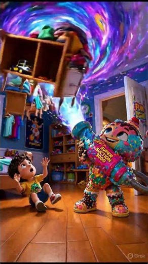 Alien Cleans Room… Everything Disappears! 😱😂 #shorts #kids