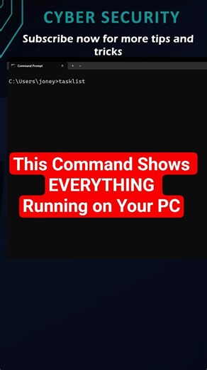 This Command Shows EVERYTHING Running on Your PC 😳@cyberskills1