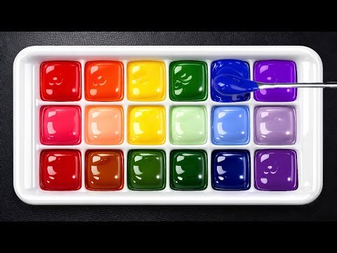 Making 18 Colors with Only 5 Primary Colors Red, Yellow, Blue, White and Black 