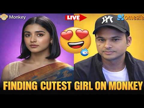 Finding Cute Girl On Omegle Part 7 Ft. Monkey | #omeglelive #shortslive #shortsfeed #omegle #monkey