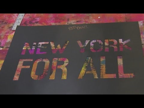 NYC May Day protest preps underway as volunteers create signs in Chelsea